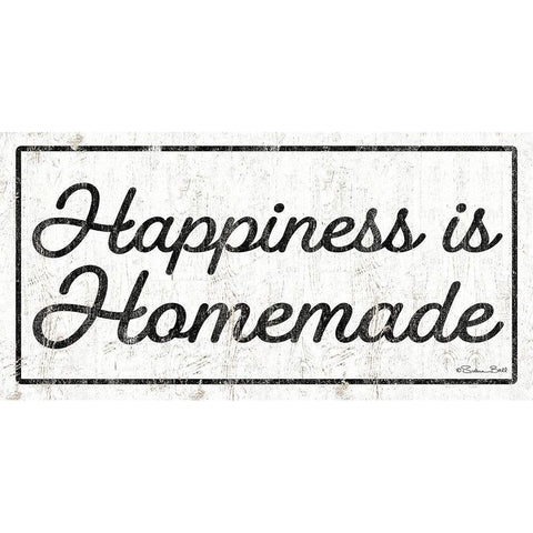Happiness is Homemade Black Modern Wood Framed Art Print with Double Matting by Ball, Susan