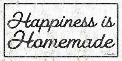 Happiness is Homemade Black Ornate Wood Framed Art Print with Double Matting by Ball, Susan