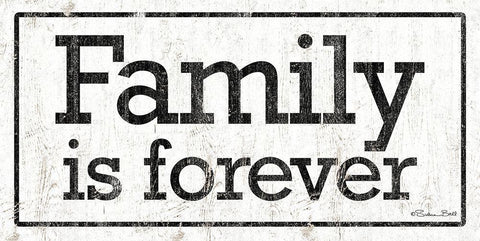 Families is Forever Black Ornate Wood Framed Art Print with Double Matting by Ball, Susan