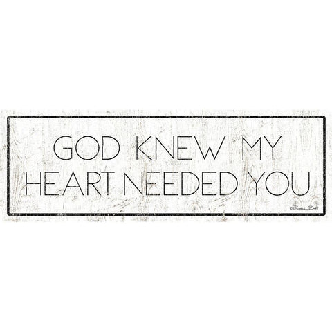 God Knew My Heart Needed You Black Modern Wood Framed Art Print with Double Matting by Ball, Susan