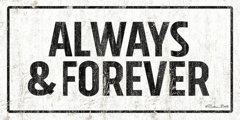 Always and Forever White Modern Wood Framed Art Print with Double Matting by Ball, Susan