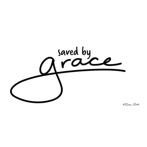 Save by Grace Black Modern Wood Framed Art Print by Ball, Susan