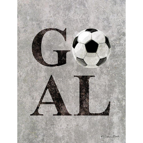 Soccer GOAL Black Modern Wood Framed Art Print with Double Matting by Ball, Susan