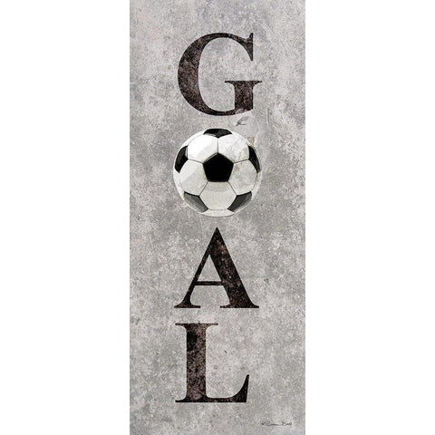 Soccer Goal   White Modern Wood Framed Art Print by Ball, Susan