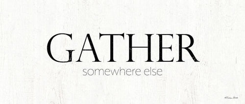 Gather Somewhere Else   Black Ornate Wood Framed Art Print with Double Matting by Ball, Susan