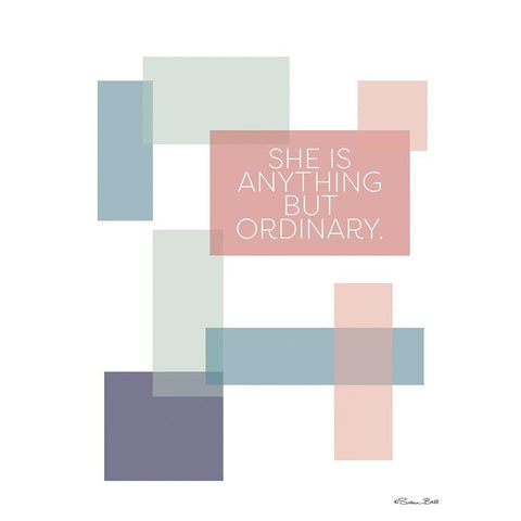 Anything But Ordinary Black Modern Wood Framed Art Print with Double Matting by Ball, Susan