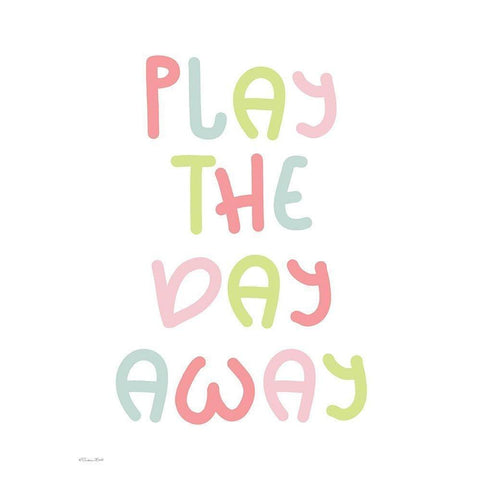 Play the Day Away White Modern Wood Framed Art Print by Ball, Susan