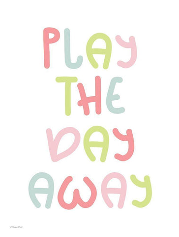 Play the Day Away Black Ornate Wood Framed Art Print with Double Matting by Ball, Susan