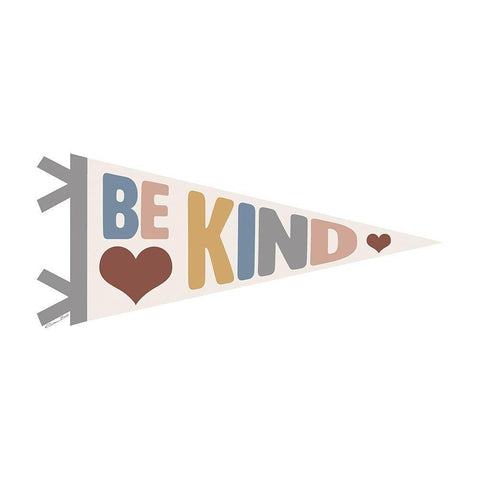 Be Kind Pennant White Modern Wood Framed Art Print by Ball, Susan