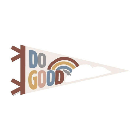 Do Good Pennant White Modern Wood Framed Art Print by Ball, Susan