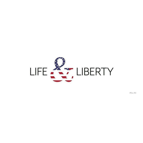 Life and Liberty White Modern Wood Framed Art Print by Ball, Susan