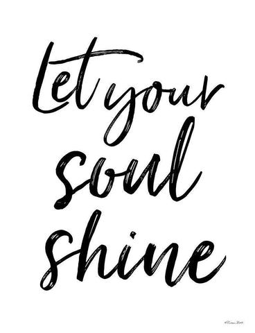 Let Your Soul Shine White Modern Wood Framed Art Print with Double Matting by Ball, Susan