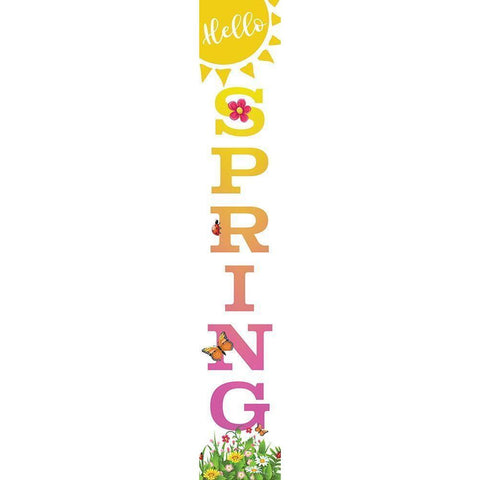 Hello Spring White Modern Wood Framed Art Print by Ball, Susan