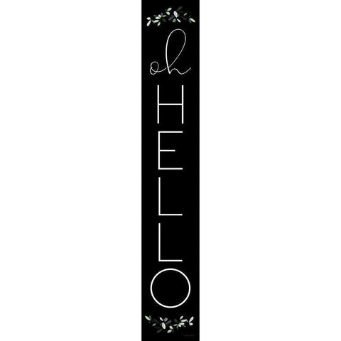 Oh Hello Black Modern Wood Framed Art Print with Double Matting by Ball, Susan