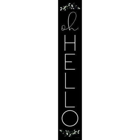 Oh Hello White Modern Wood Framed Art Print by Ball, Susan