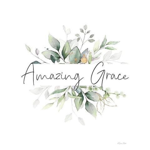 Amazing Grace   Black Modern Wood Framed Art Print with Double Matting by Ball, Susan