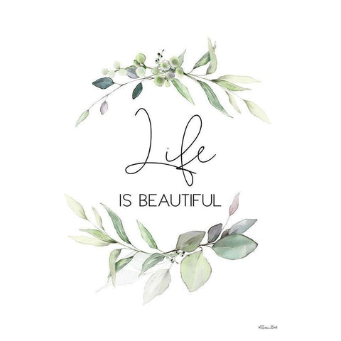 Life is Beautiful   Gold Ornate Wood Framed Art Print with Double Matting by Ball, Susan