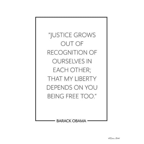 Justice Grows      Black Modern Wood Framed Art Print with Double Matting by Ball, Susan