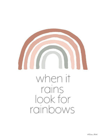 Look for Rainbows White Modern Wood Framed Art Print with Double Matting by Ball, Susan