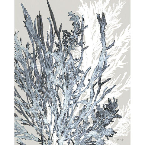 Transparent Coral 2 White Modern Wood Framed Art Print by Stellar Design Studio