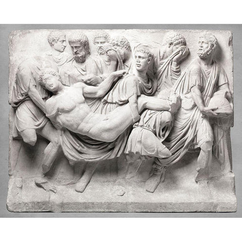 Roman Sculpture White Modern Wood Framed Art Print by Stellar Design Studio