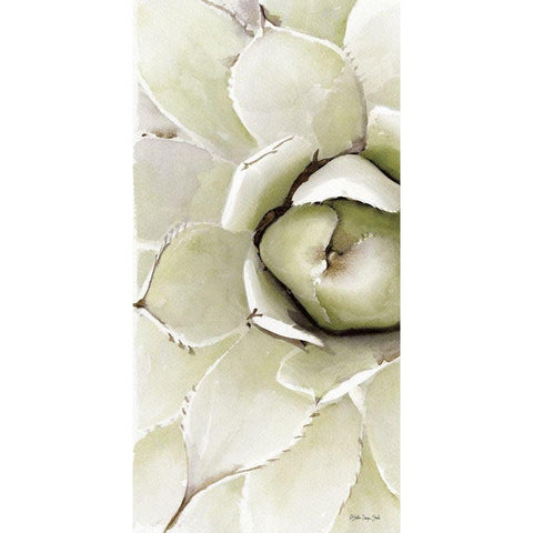 Agave Panel 2 White Modern Wood Framed Art Print by Stellar Design Studio