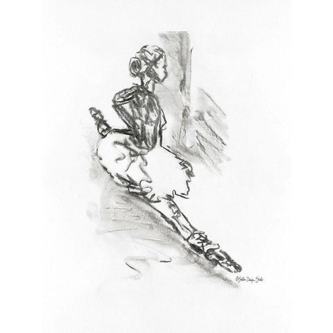 Dance Figure 6 White Modern Wood Framed Art Print by Stellar Design Studio