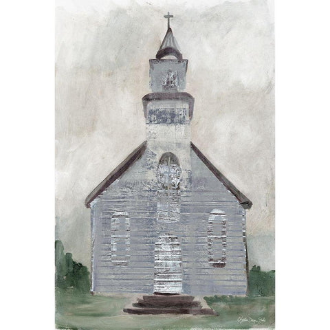Church 1   White Modern Wood Framed Art Print by Stellar Design Studio