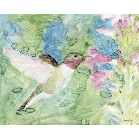 Hummingbird 1 White Modern Wood Framed Art Print by Stellar Design Studio