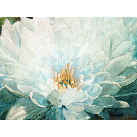 Morning Blossom Gold Ornate Wood Framed Art Print with Double Matting by Stellar Designs Studio