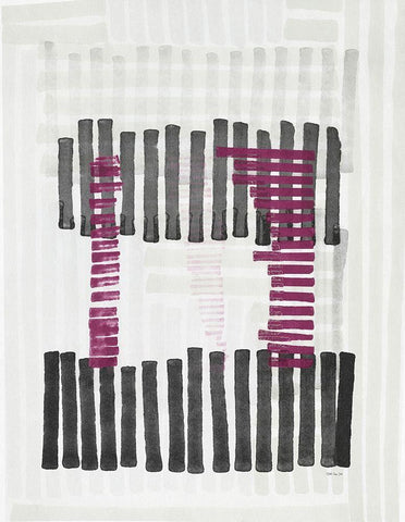 Intersecting Lines 1 White Modern Wood Framed Art Print with Double Matting by Stellar Designs Studio