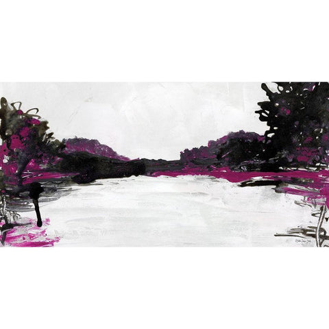 Summer Simmer Black Modern Wood Framed Art Print by Stellar Designs Studio