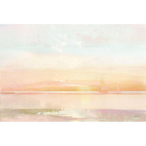 Peaceful Shore 1 Gold Ornate Wood Framed Art Print with Double Matting by Stellar Design Studio