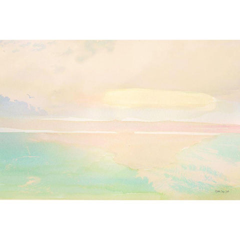 Peaceful Shore 2 White Modern Wood Framed Art Print by Stellar Design Studio