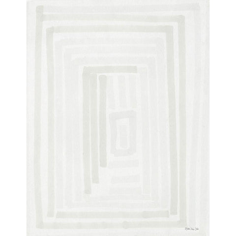 Transparent Lines 1 White Modern Wood Framed Art Print by Stellar Design Studio