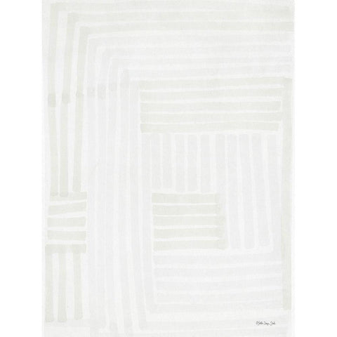 Transparent Lines 4 White Modern Wood Framed Art Print by Stellar Design Studio
