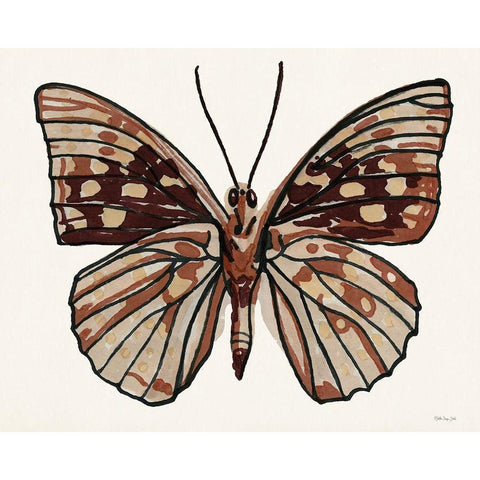 Papillon 1 White Modern Wood Framed Art Print by Stellar Design Studio