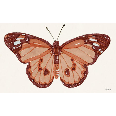 Papillon 3 White Modern Wood Framed Art Print by Stellar Design Studio