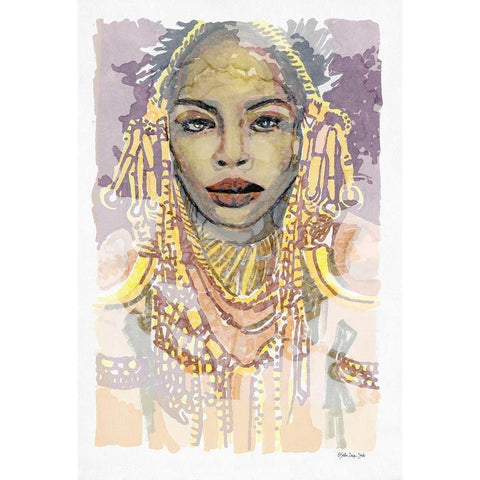 The Queen Gold Ornate Wood Framed Art Print with Double Matting by Stellar Design Studio