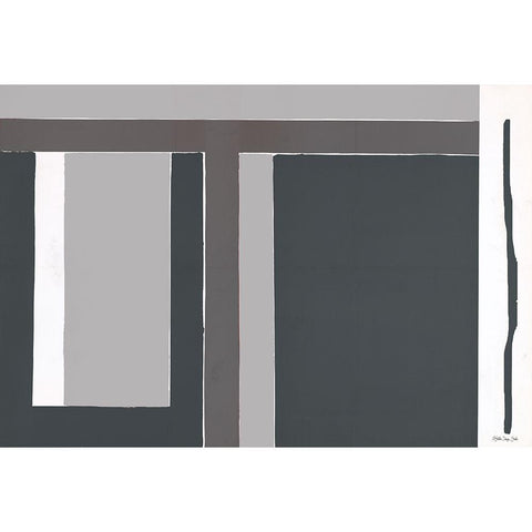 Blocks II     Black Modern Wood Framed Art Print by Stellar Design Studio