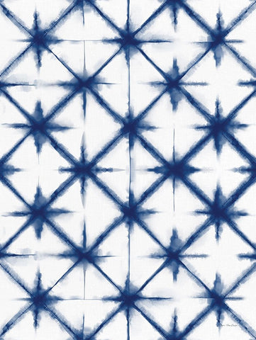 Shibori II White Modern Wood Framed Art Print with Double Matting by Seven Trees Design