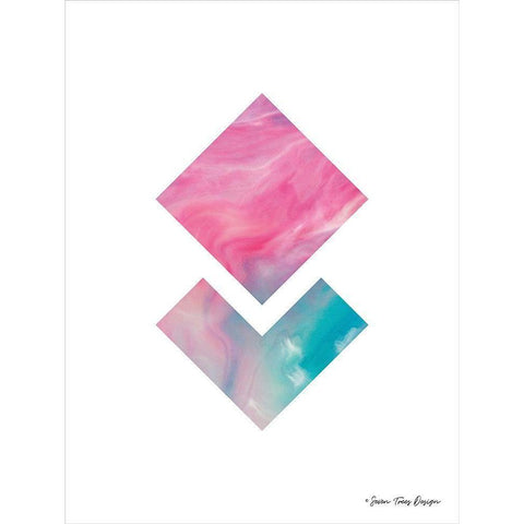 Marble Geometric I Black Modern Wood Framed Art Print by Seven Trees Design