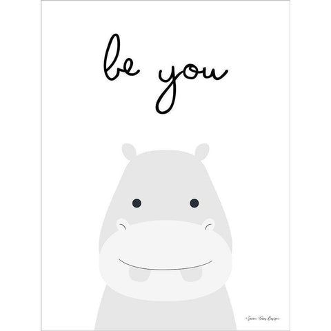 Be You Black Modern Wood Framed Art Print by Seven Trees Design