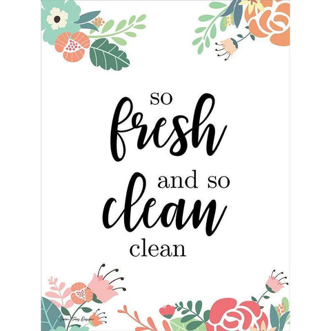 So Fresh and So Clean Black Modern Wood Framed Art Print with Double Matting by Seven Trees Design