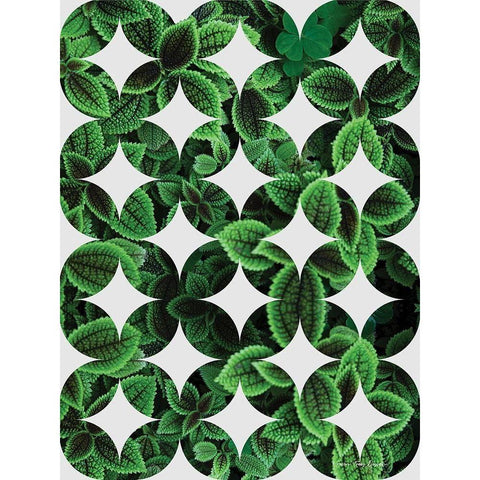 Leaves Pattern White Modern Wood Framed Art Print by Seven Trees Design