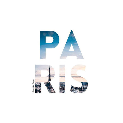 Paris White Modern Wood Framed Art Print by Seven Trees Design