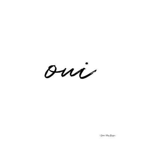 Oui II White Modern Wood Framed Art Print by Seven Trees Design