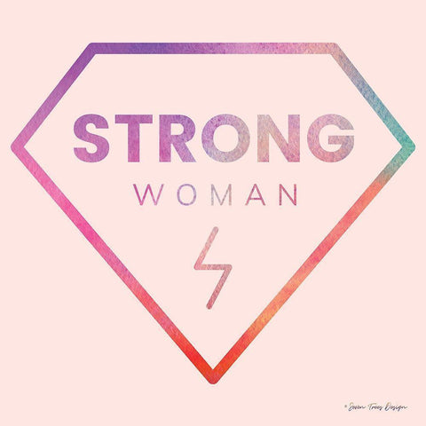 Strong Woman White Modern Wood Framed Art Print by Seven Trees Design