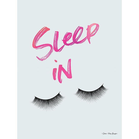 Sleep In Black Modern Wood Framed Art Print by Seven Trees Design