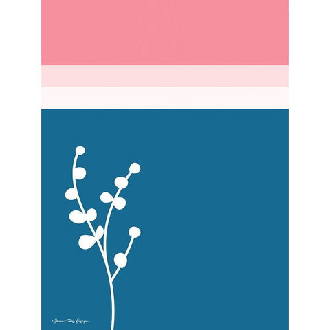 The Plant and the Lines I Black Modern Wood Framed Art Print by Seven Trees Design